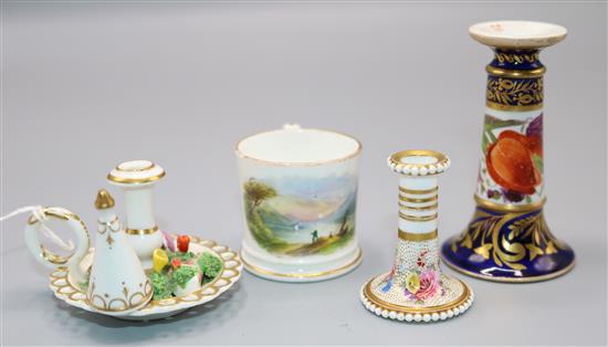 Four English porcelain miniatures, 4.5cm - 7.5cm(-)